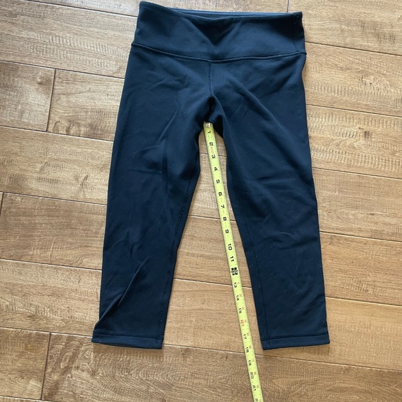 Lululemon Wunder Under Crop Yoga Pants Reversible black/grey - Picture 6 of 10